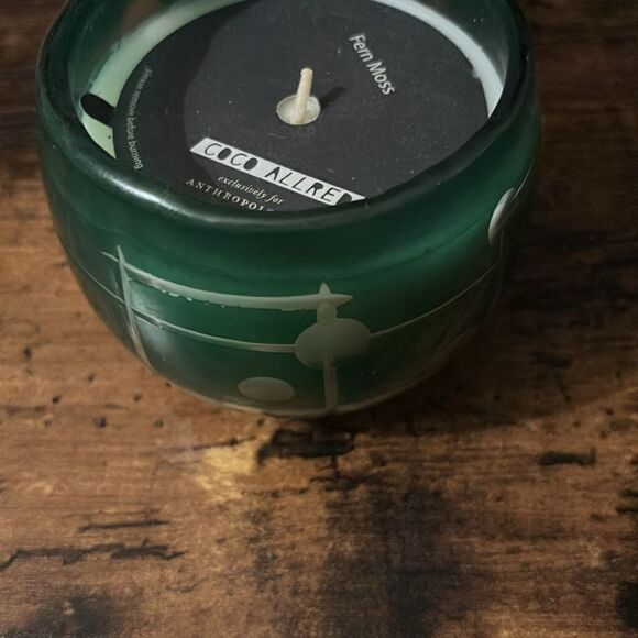 Anthropologie Coco Allred Fresh Fern Moss Glass Candle / New - Picture 5 of 5
